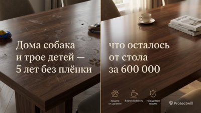 Дома собака и трое детей — 5 лет без плёнки, что осталось от стола за 600 000