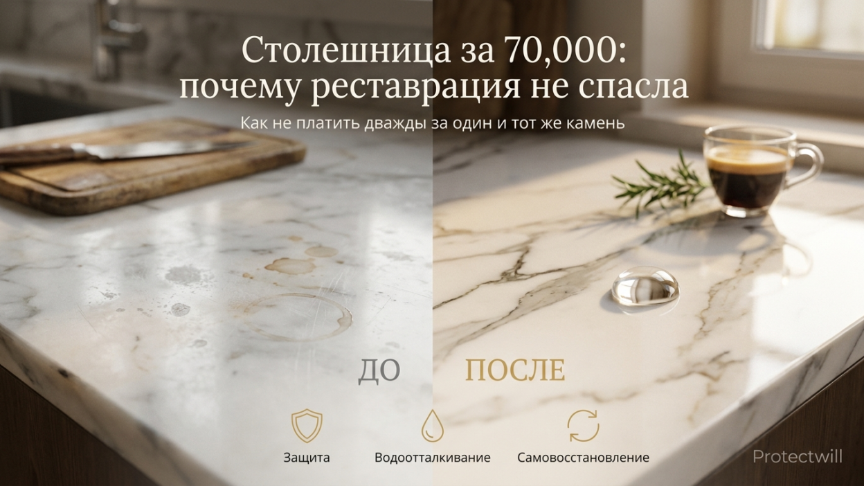 Заказал реставрацию столешницы за 70 000 — через 5 месяцев нужна была снова