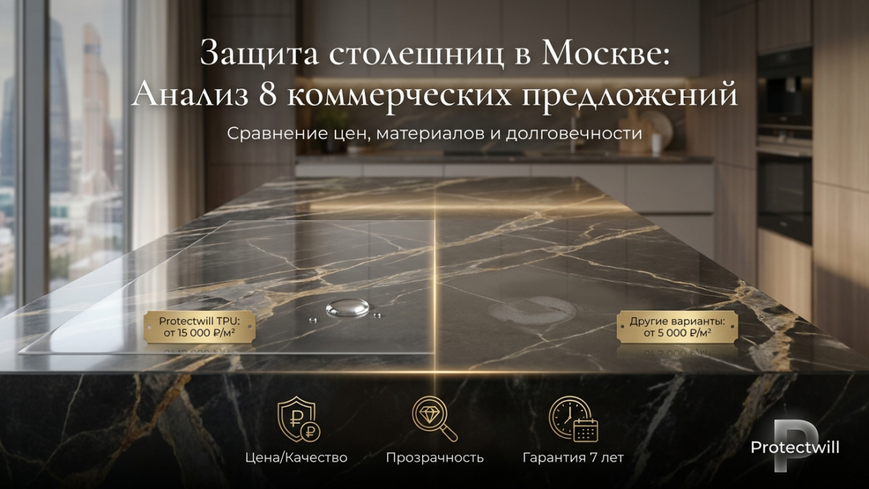 Цены на защиту столешницы в Москве: разбор 8 коммерческих предложений
