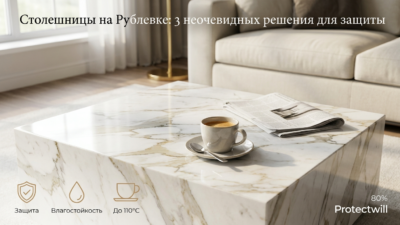 Как защищают столешницы в особняках на Рублёвке — 3 неочевидных решения