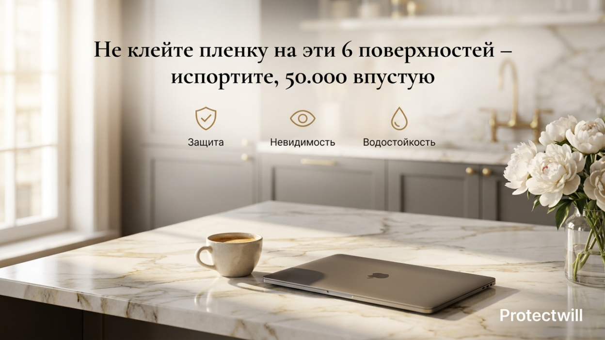 Не клейте плёнку на эти 6 поверхностей — это не работает, зря потратите 50 000