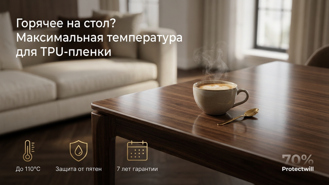 Какая температура максимально допустима после оклейки столешницы
